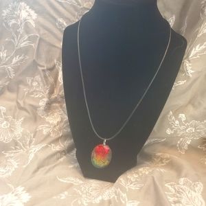 Homemade rainbow pride flag resin